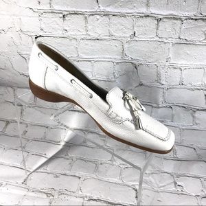 Sesto meucci White leather loafers sz9 N